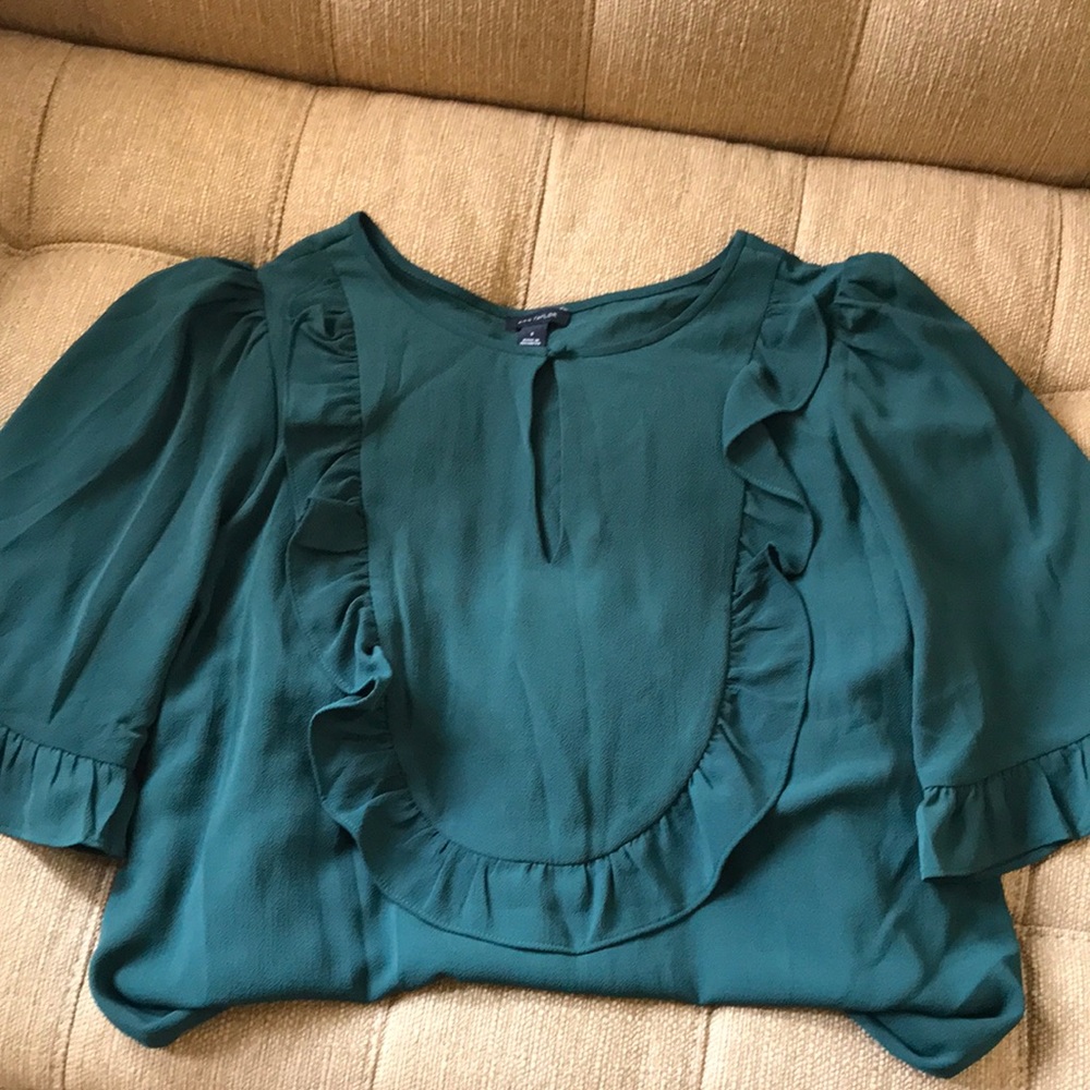 Ann Taylor Ruffle Bib top